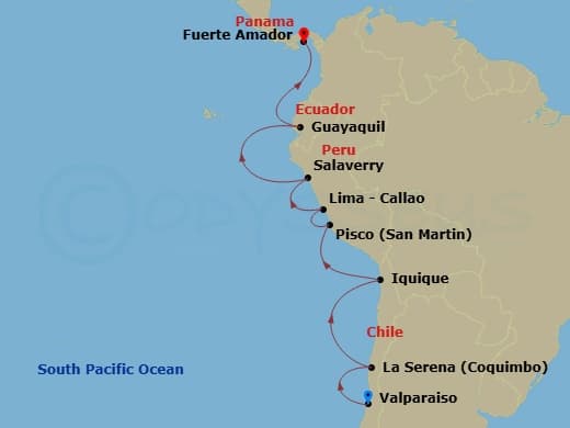 Itinerary map