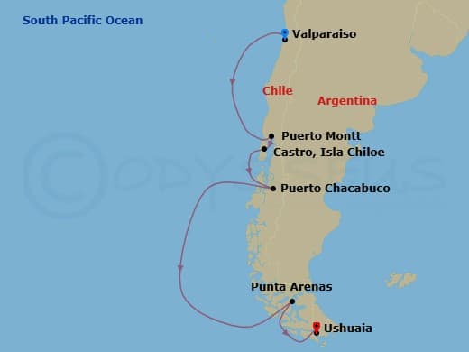 Itinerary map