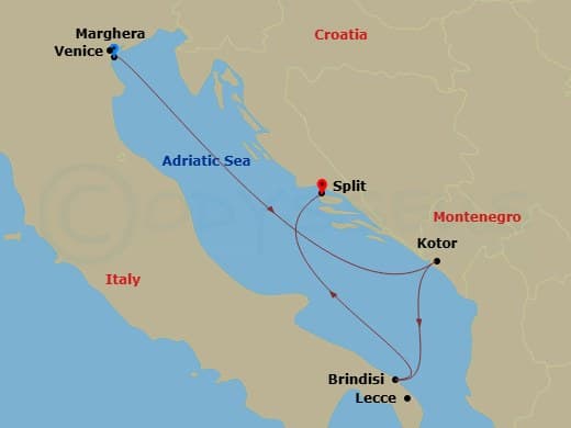 Itinerary map