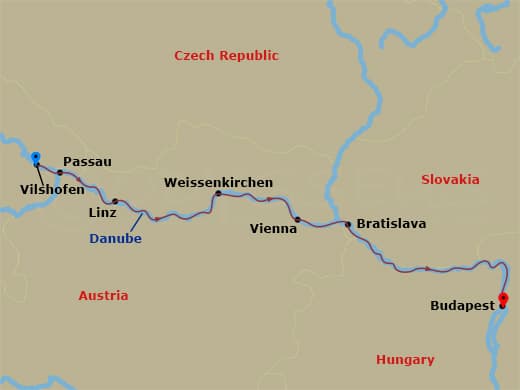 Itinerary map