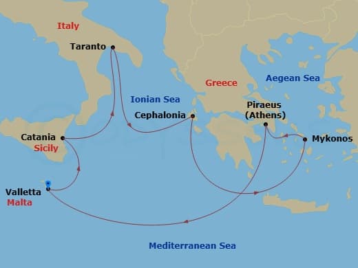 Itinerary map