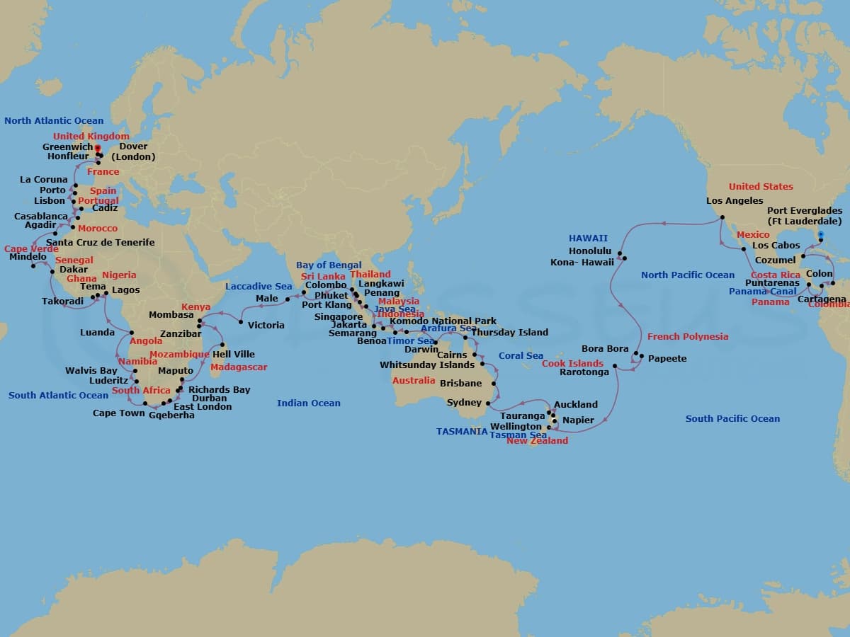 Itinerary map