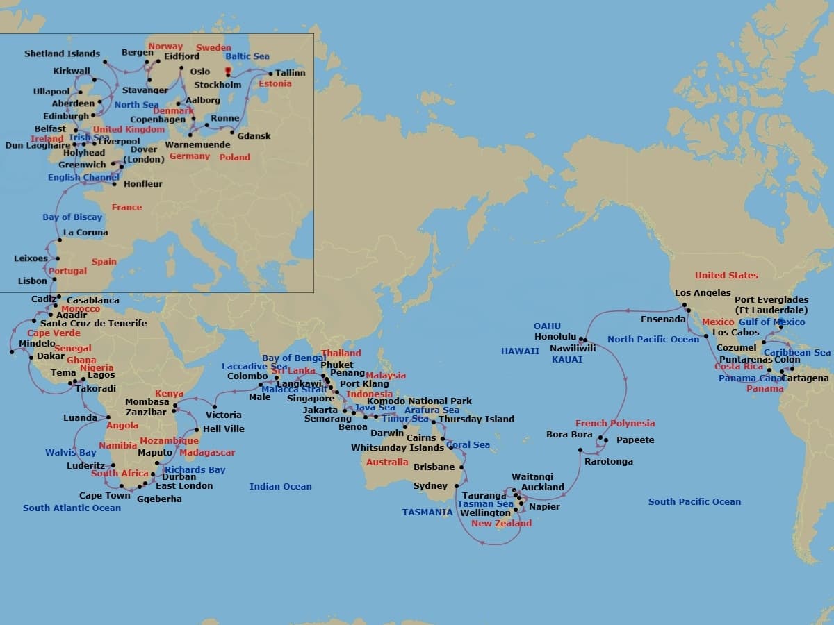 Itinerary map