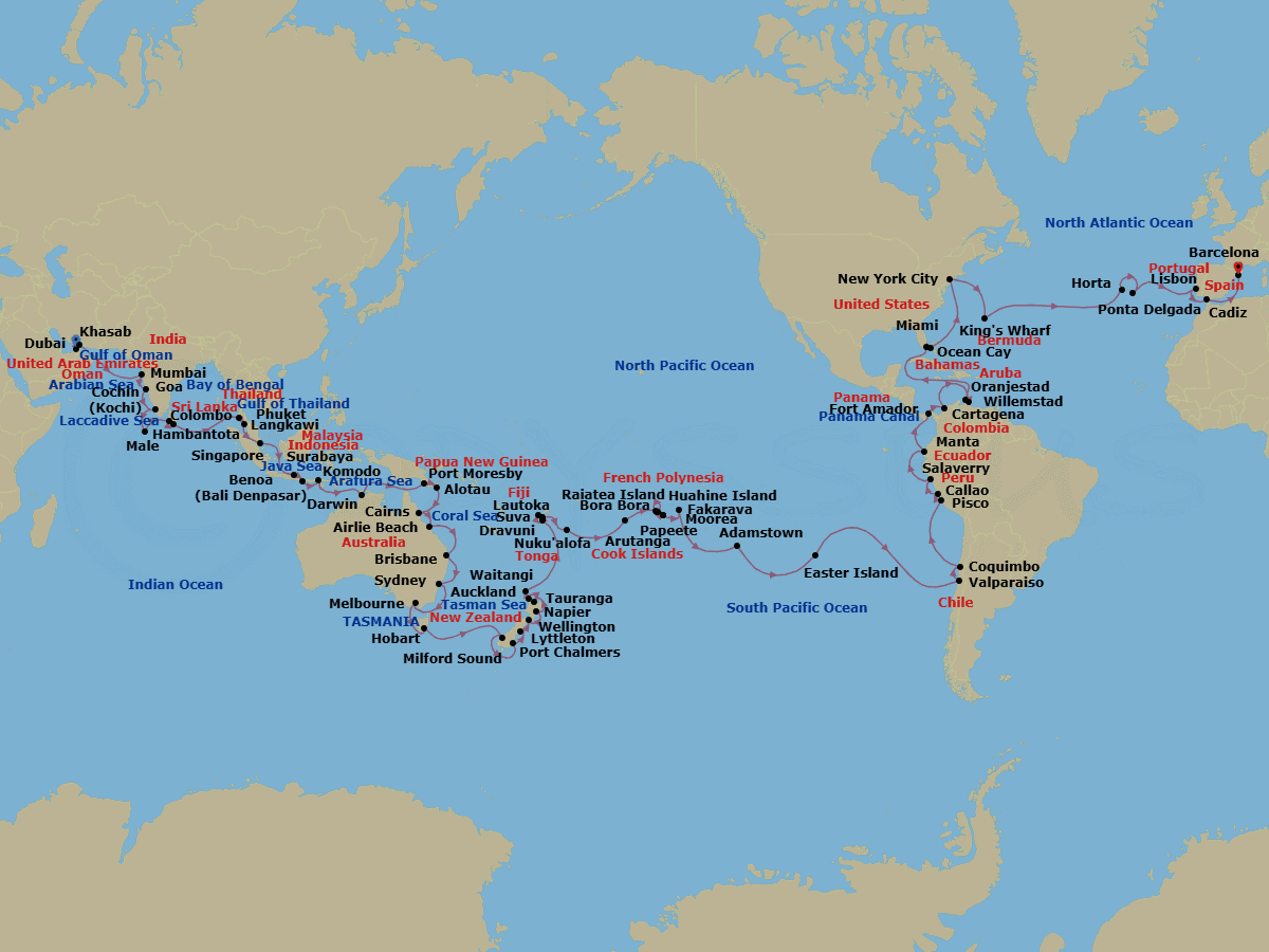 Itinerary map