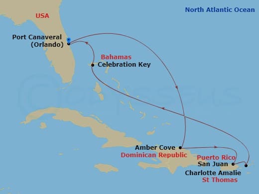 Itinerary map