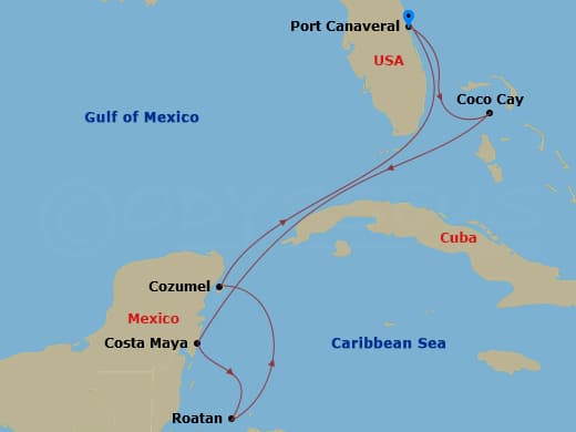 Itinerary map