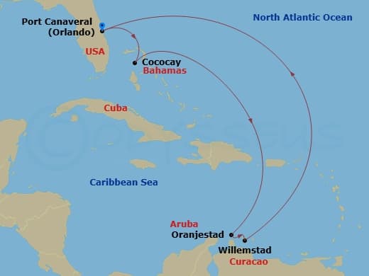 Itinerary map