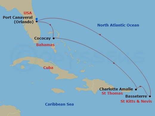 Itinerary map