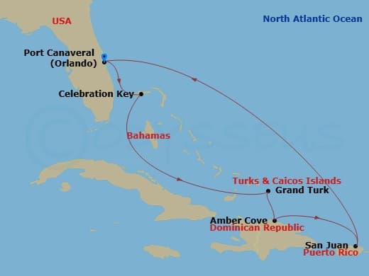 Itinerary map