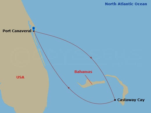 Itinerary map
