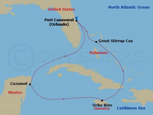 Itinerary map