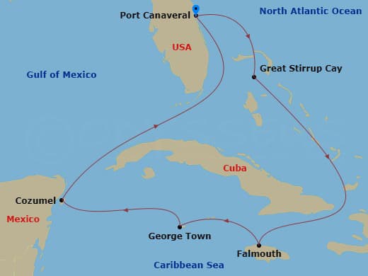 Itinerary map