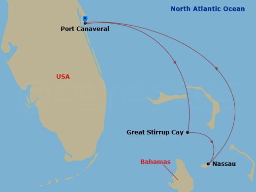 Itinerary map