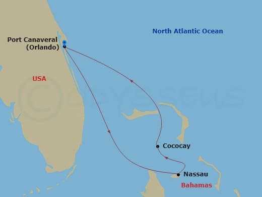 Itinerary map