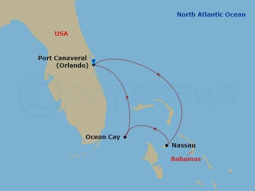 Itinerary map