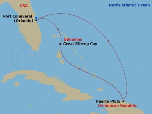 Itinerary map