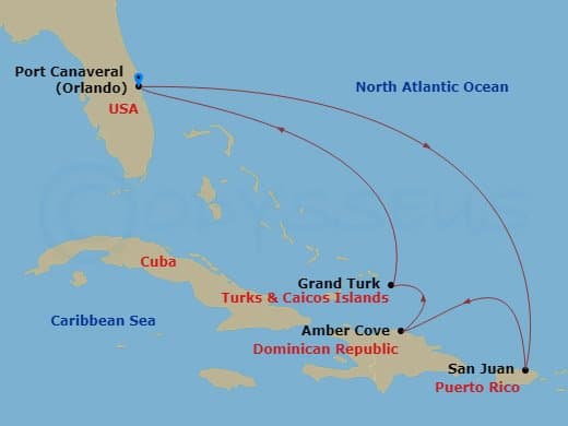 Itinerary map