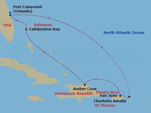 Itinerary map