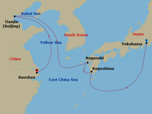 Itinerary map