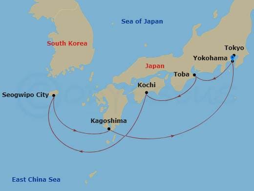 Itinerary map