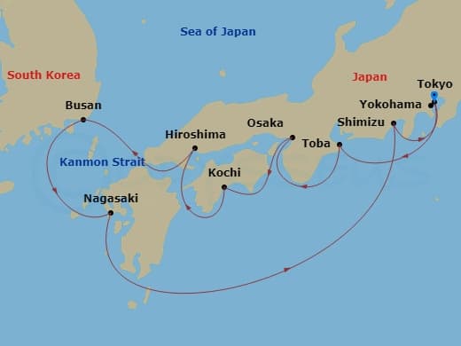 Itinerary map
