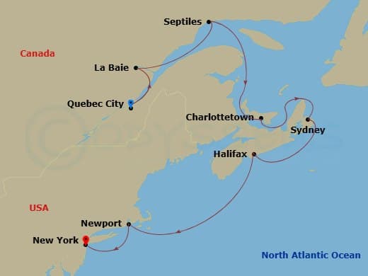 Itinerary map