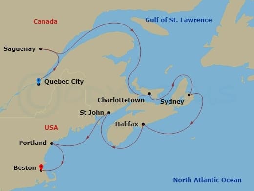 Itinerary map