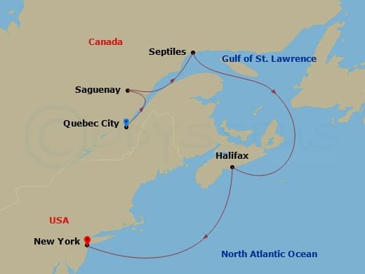 Itinerary map