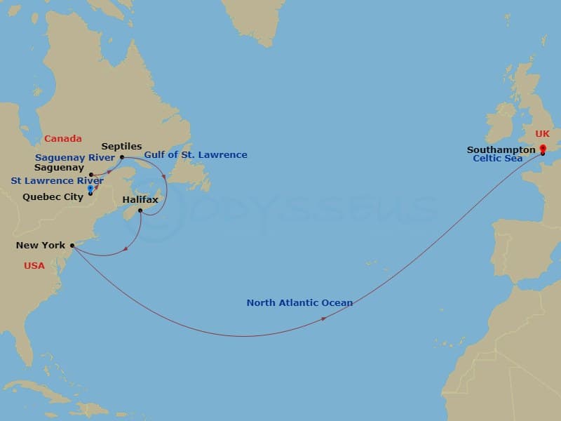 Itinerary map