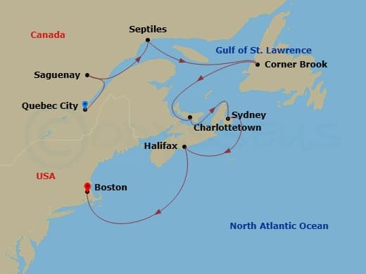 Itinerary map
