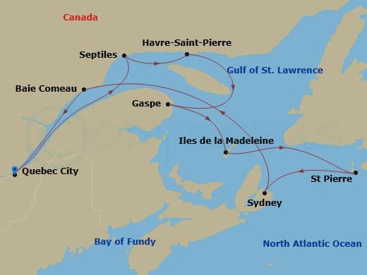 Itinerary map