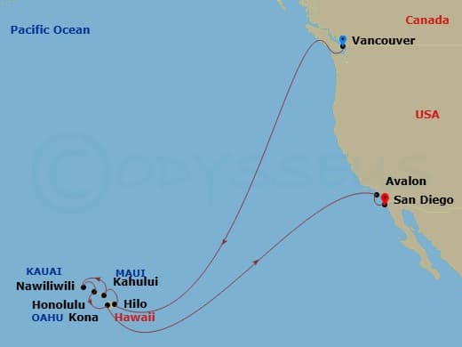 Itinerary map