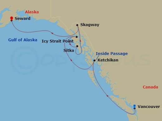 Itinerary map