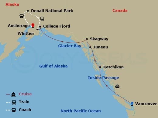 Itinerary map