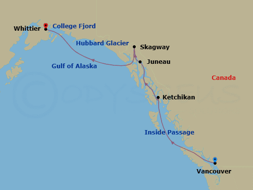 Itinerary map