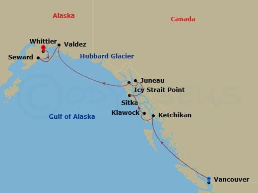 Itinerary map