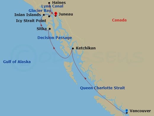 Itinerary map