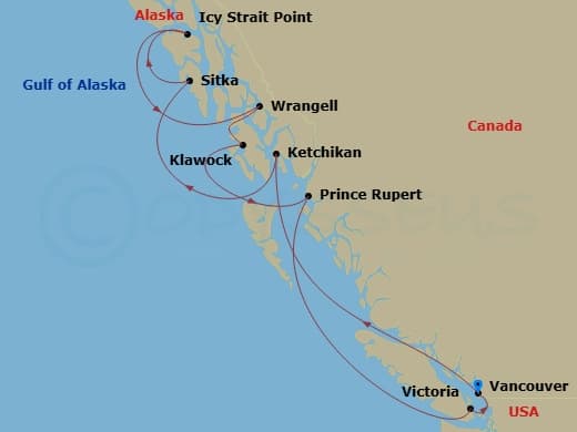 Itinerary map