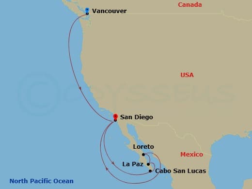 Itinerary map