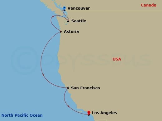 Itinerary map