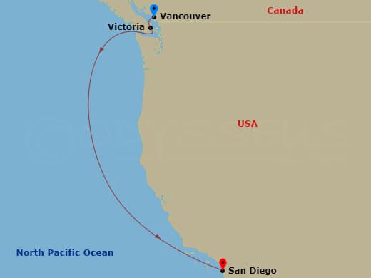 Itinerary map