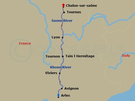 Itinerary map
