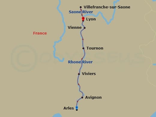 Itinerary map