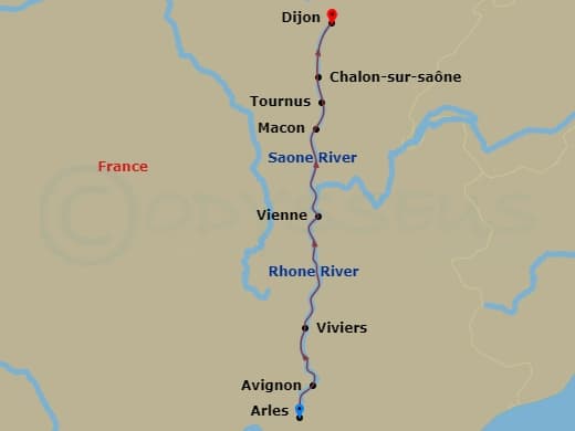 Itinerary map