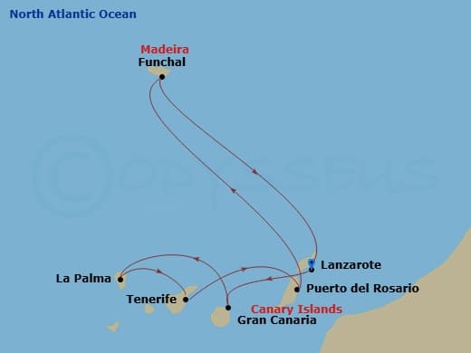 Itinerary map