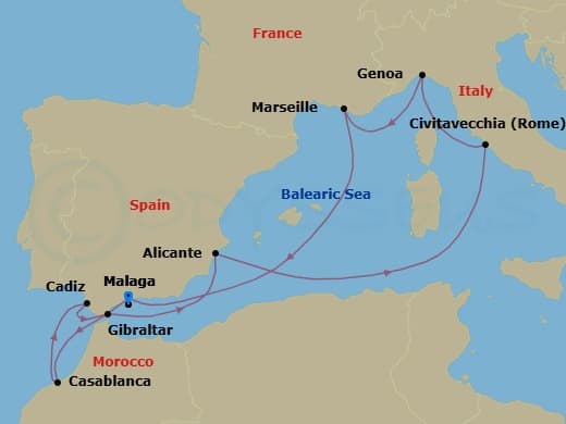 Itinerary map