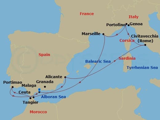 Itinerary map
