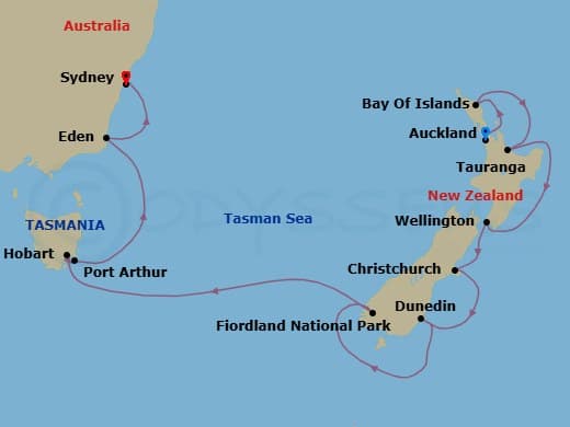 Itinerary map