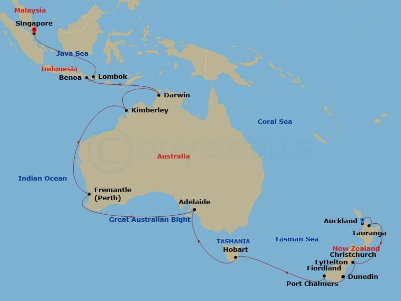 Itinerary map