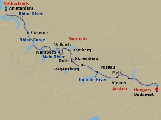 Itinerary map